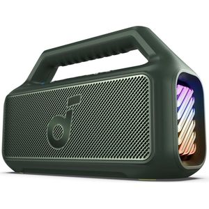 soundcore Boom 2 Outdoor Speaker, 80W, Subwoofer, BassUp 2.0, 24H Playtime, IPX7 Waterproof, Floatable, RGB Lights, USB-C, Custom EQ, Bluetooth 5.3, Portable For Outdoors, Camping, Beach, and Backyard-Groen