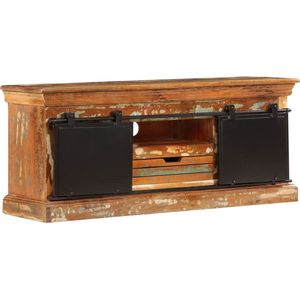 vidaXL - Tv-meubel - 110x30x45 - cm - massief - gerecycled - hout