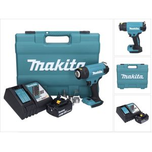 Makita DHG 181 RG1K snoerloos heteluchtpistool 18 V 150 - 550°C + 1x accu 6.0 Ah + lader + koffer