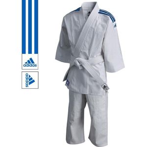 adidas Judopak J200 Evolution Wit/Blauw 110-120cm