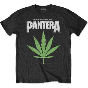 Pantera Heren Tshirt -XL- Whiskey 'N Weed Zwart