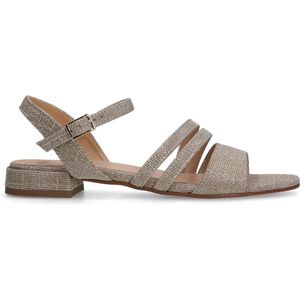 Manfield - Dames - Gouden glitter sandalen - Maat 36
