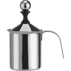 Handmatige melkopschuimer 400ml/800ml - Dubbel schuimdesign voor cappuccino en warme dranken