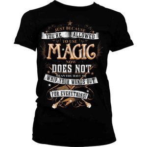 Harry Potter Dames Tshirt -S- Magic Zwart