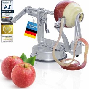 Appelschiller 3-in-1 - Roestvrijstalen Deluxe - Economy Dunschiller - Appelsnijder en Appelboor