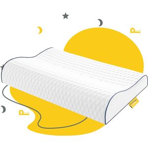 Sleep Comfy - Neksteun Traagschuim Serie - Hoofdkussen - 30 dagen Proefslapen -Traagschuim Hoofdkussen - Hoofdkussen Slaapkamer - Orthopedisch - Ergonomisch - Anti Nekklachten - Neksteun Visco Pillow-M | 57x37x10/7 cm