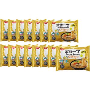 Multipak Nissin Ramen Instant Noodles Noedels Demae Japanese Curry (15 x 100 Gram)