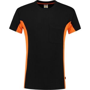 Tricorp bi-color t-shirt - Workwear - 102002 - zwart-oranje - maat  XXL