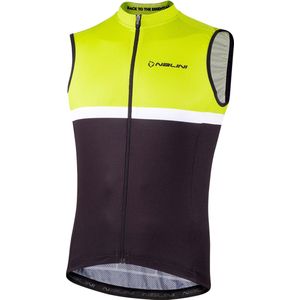 Nalini Heren Fietsshirt mouwloos - wielrenshirt Zwart Groen - SOLID TANK Black/Evolution green - XXL