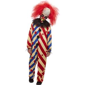 SMIFFY'S - Griezelige clown vermomming, tweekleurig, voor jongen - 146/158 (10-12 jaar)