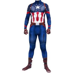 Superheldendroom - Captain America - 128/134 (7/8 Jaar) - Verkleedkleding - Superheldenpak