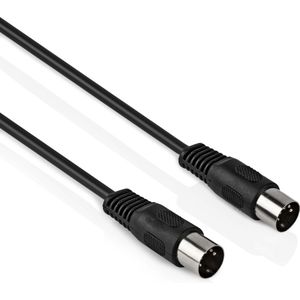 DIN kabel - 5-polig - 1 meter - Zwart - Allteq