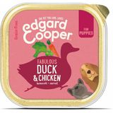 Edgard & Cooper Kuipje Vers Vlees Puppy Hondenvoer Eend - Kip - 11 x 150 gr - Voordeelverpakking