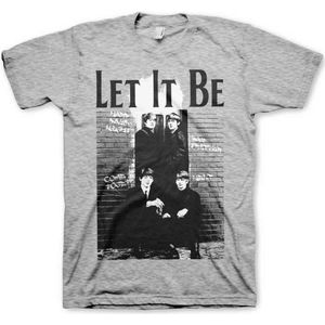 The Beatles Heren Tshirt -S- Let It Be Grijs