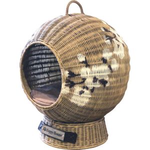 Happy-House Kattenhuis Globe Natural Living Riet - 45X55 CM