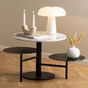 Salontafel Set Nala Zwart - Marmer Wit