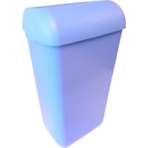 WillieJan Marplast afvalbak -Blauw – 23 liter – met hidden cover – muurbevestiging of vrijstaand