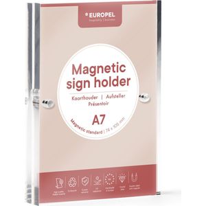 Kaarthouder Luxe Europel - Dubbelzijdige presentatie - A7 - 7,4 x 10,5 cm - Magnetisch