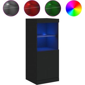 vidaXL - Dressoir - met - LED-verlichting - 41x37x100 - cm - zwart