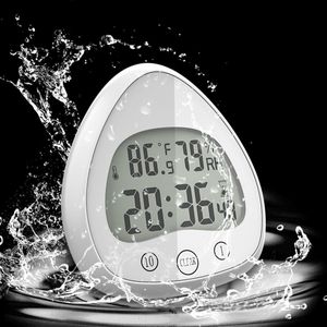 Jumada's - Witte Douchetimer \ Douchewekker \ Kookwekker \ Draadloos \ Digitaal \ Waterproof \ Zuignap \ Badkamer Klok