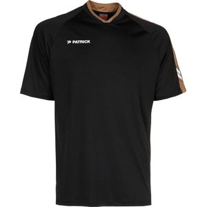 Patrick Dynamic Shirt Korte Mouw Kinderen - Zwart / Goud | Maat: 11/12