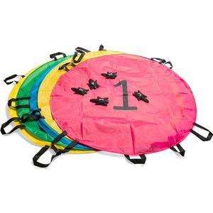 BS Eekhoorn Parachutes - Vang & Werpspel - 2 tot 20 Spelers - Vanaf 4 jaar - Buitenspeelgoed - Actief Spel - Strandspeelgoed