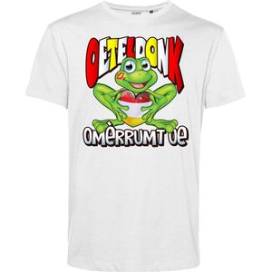 T-shirt kind Oeteldonk Omèrrumt Oe | Carnavalskleding kinderen | Carnaval Kostuum | Foute Party | Wit | maat 152