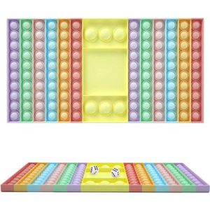 Pop it bordspel XXL - board game - dobbelspel kind - fidget toys - pastel kleuren - Schoencadeautjes sinterklaas