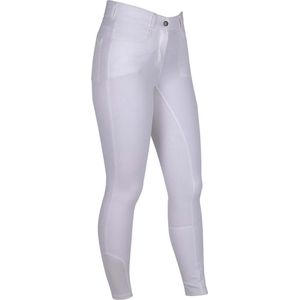 Mondoni Sada High Waist Full Grip Rijbroek - Maat: 40 - Wit - Polyester / Spandex - Paardrijbroek