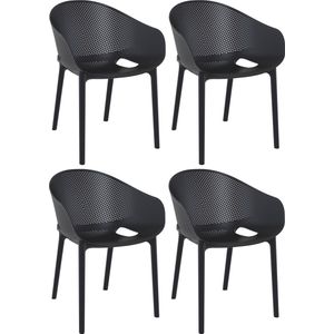 CLP Sky Pro Set van 4 stoelen zwart