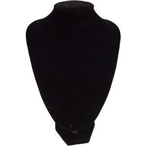 Collier display hals fluweel - 36 cm - zwart