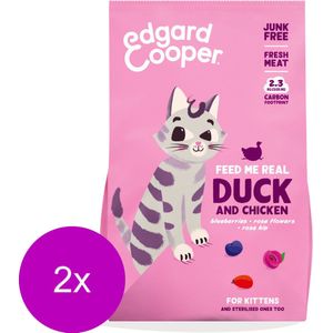 Edgard&Cooper Kitten Eend&Kip - Kattenvoer - 2 x 2 kg