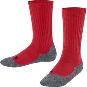FALKE Active Warm anatomische pluche zool merinowol functioneel garen kindersokken meisjes jongens rood - Maat 35-38