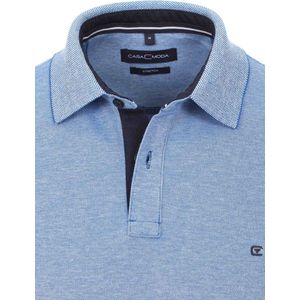 Casa Moda Polo Shirt Comfort Fit Effen Stretch Blauw - S