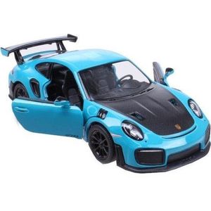 Kinsmart Speelgoedauto Porsche 911 Gt2 Rs 1:36 Metaal Blauw