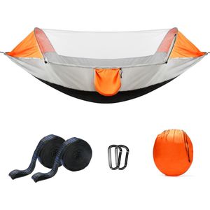 Unyqoos ® Comfortabele en Veilige Eenpersoons Hangmat met Insectennet voor Outdoor Avonturen