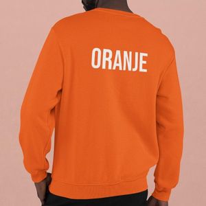 Oranje EK WK Koningsdag Trui met de tekst Oranje Back (MAAT XS - UNISEKS FIT) | Oranje kleding / sweaters | WK Feestkleding