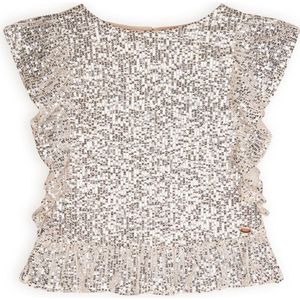 NoBell Zomer top meisjes Licht goud - pailletten - Teddy