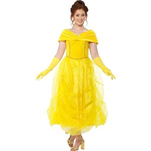 Karnival Costumes Gele Prinsessenjurk met Handschoenen Kostuum Dames Carnavalskleding Dames Carnaval - Polyester - Maat XL
