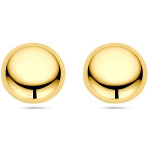 Huiscollectie Oorknoppen Half-bol Geelgoud Glanzend 7 mm x 7 mm