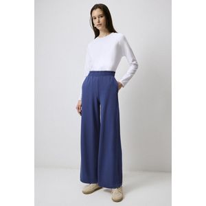 PANTALON EN MAILLE COUPE DROITE À TAILLE ÉLASTIQUE