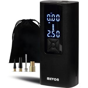 Mevon Airmate MV03 Draagbare Compressor Bandenpomp – Luchtcompressor – Oplaadbaar – Fiets tot Auto – Elektrische Fietspomp – Inclusief opbergtas en 5 opzetstukken – tot 10.3 bar