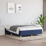 vidaXL - Bedframe - zonder - matras - stof - blauw - 140x200 - cm
