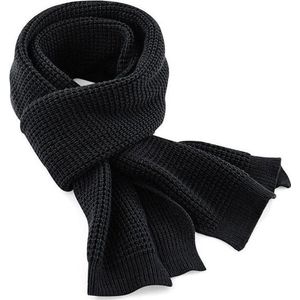 *** Warme fleece winter sjaal zwart voor volwassenen - Gemaakt van 100% gerecycled polyester - van Heble® ***
