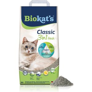 Biokat's Classic Fresh 3in1 - 18 L - Kattenbakvulling - Klontvormend - Lente geur