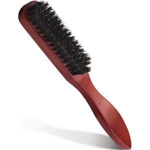 Zachte Wildzwijnhaar Borstel voor Haar en Baard - Houten Haarborstel voor Krullend en Glad Haar