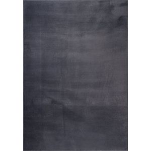 Cosy vloerkleed, zeer zacht in bontlook, wasbaar, antraciet - 200x280 cm - the carpet Cosy