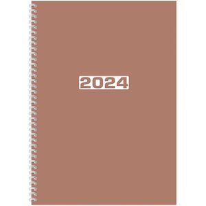 MGP Agenda - Bureau agenda 2024 - NL - FSC - A4 - Ringband - 7d/2p - Roest - Harde kaft