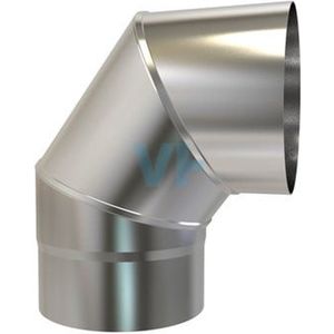 Bocht Rvs 90° EW Ø125 mm