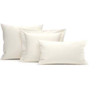 Heckettlane Elementi Kussensloop - Katoensatijn - 40x80cm - Off-White